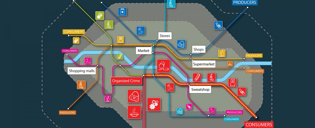 Counterfeiting map